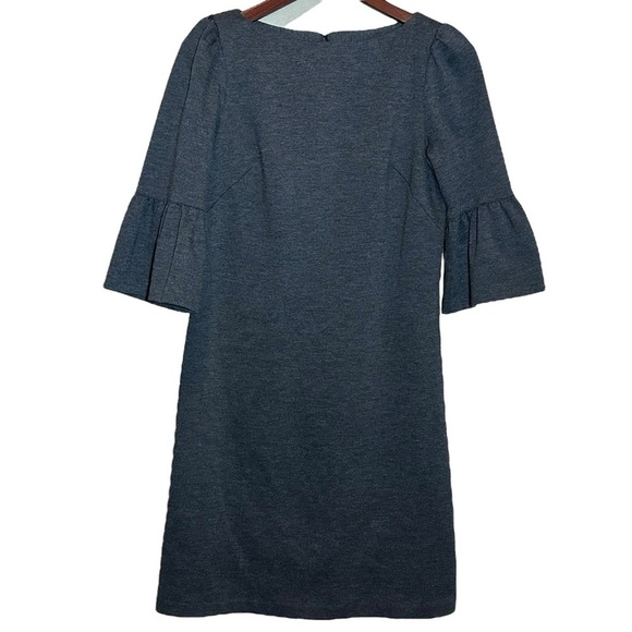 Harold's Dresses & Skirts - Harold’s Dark Gray 3/4 Length Bell Sleeve Shift Knee Length Dress Women’s Size 6